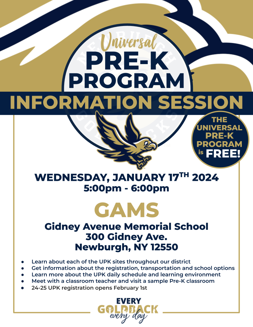 Universal PreK Program Information Session News NECSD